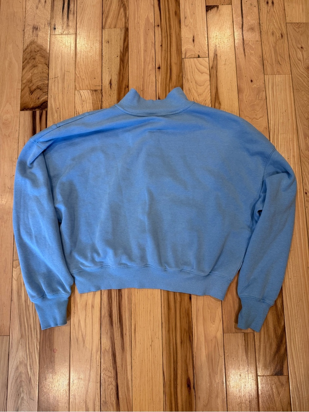Yogalicious Women's Light Blue Half-Zip Pullover Sweatshirt - Picture 3 of 6